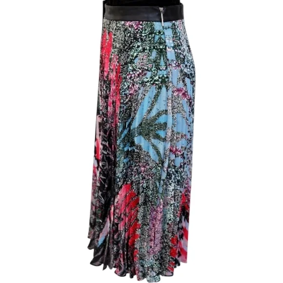 Christopher Kane “Mindscape” Pleated Midi Skirt – Size 6, Mutlicolor, NWT - Picture 9 of 13